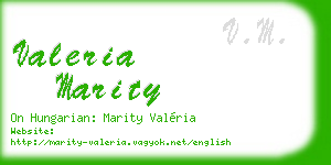 valeria marity business card